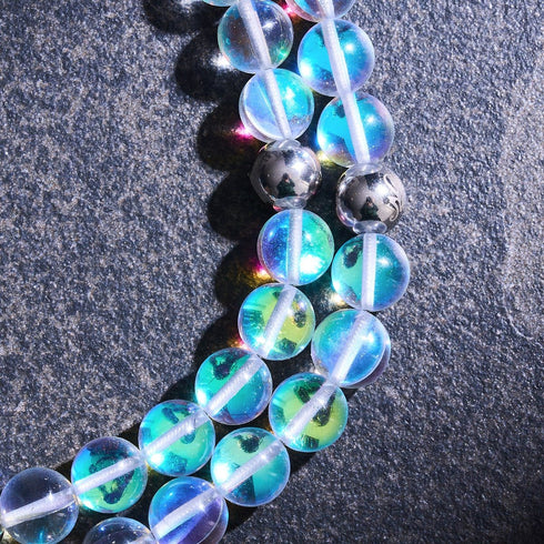 Rainbow Supernova | Silver | Galaxy Glass Statement Necklace