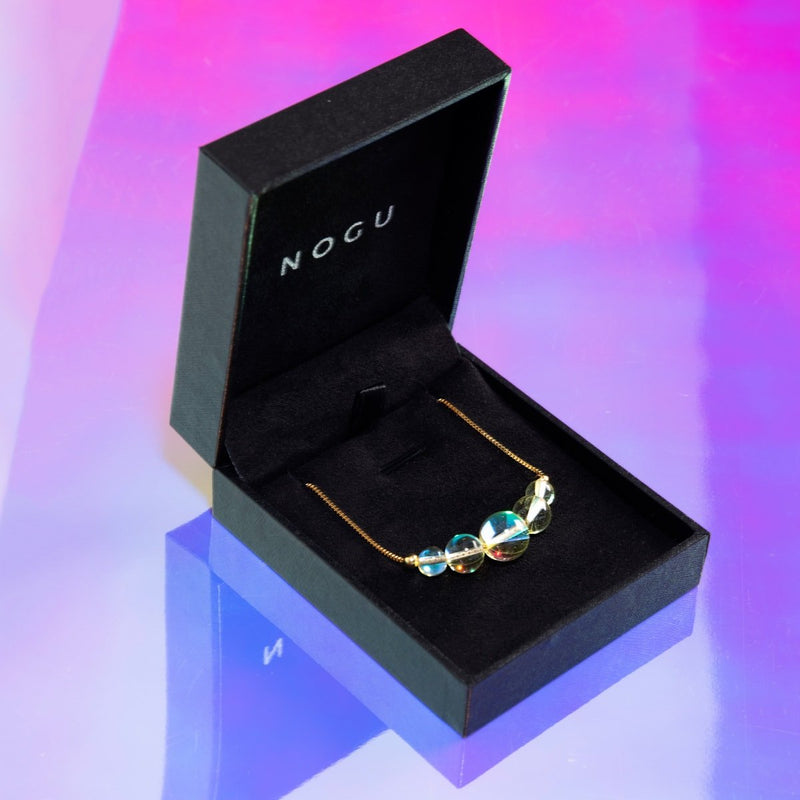 Sunburst | Gold Vermeil | Galaxy Glass Infinity Clasp Necklace