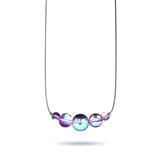 Ultraviolet | .925 Sterling Silver | Galaxy Glass Infinity Clasp Necklace