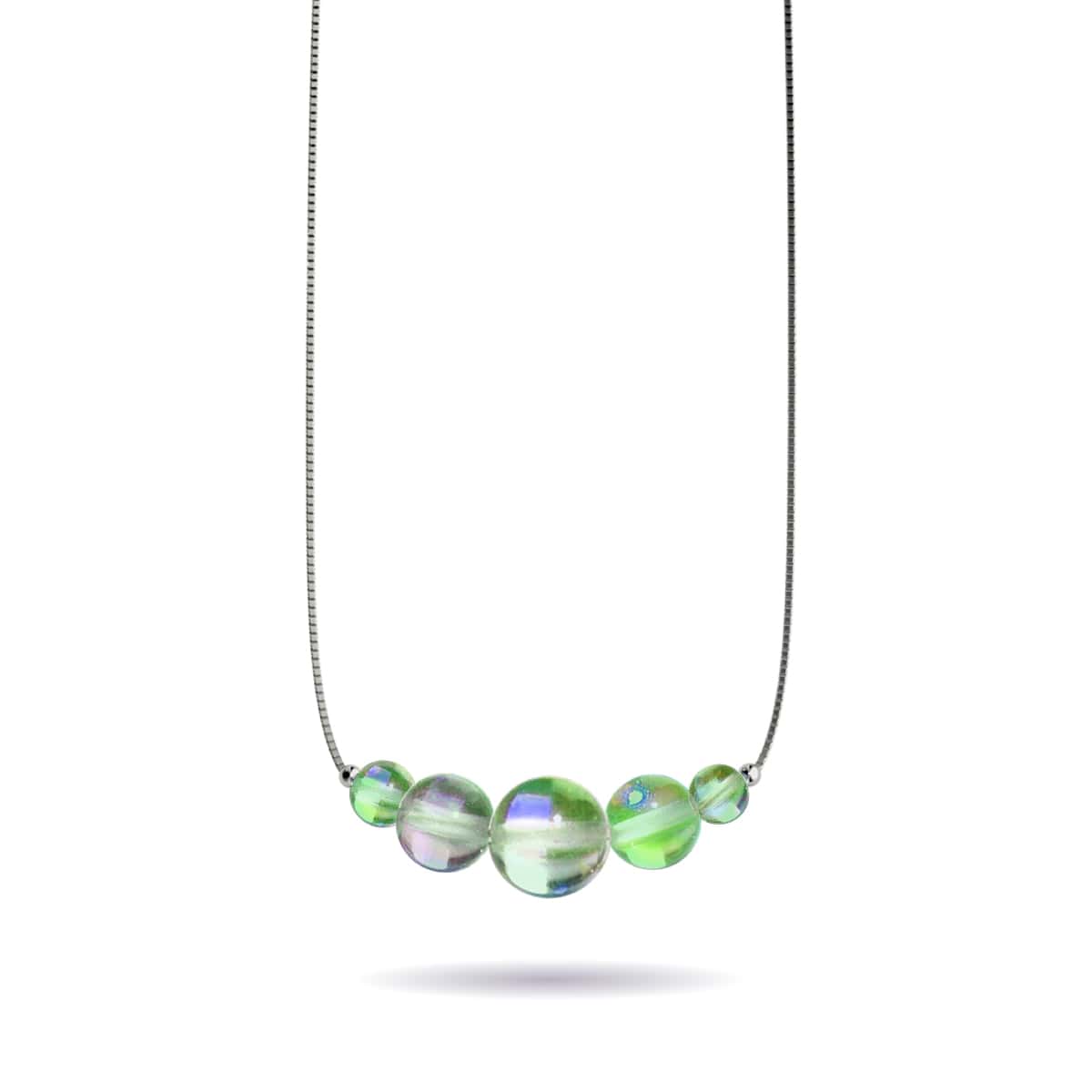 Verdant Moon | .925 Sterling Silver | Galaxy Glass Infinity Clasp Necklace