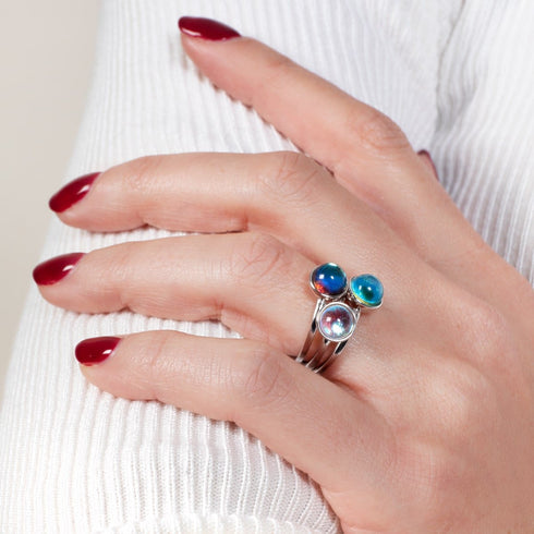 Milky Way | .925 Sterling Silver | Galaxy Glass Ring
