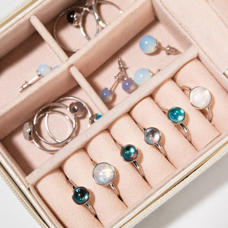 Rainbow Supernova | .925 Sterling Silver | Galaxy Glass Ring