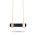 Black Agate | Rose Gold | Gemstone Bar Necklace