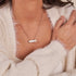 Howlite | Rose Gold | Gemstone Bar Necklace