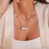 Howlite | Silver | Gemstone Bar Necklace