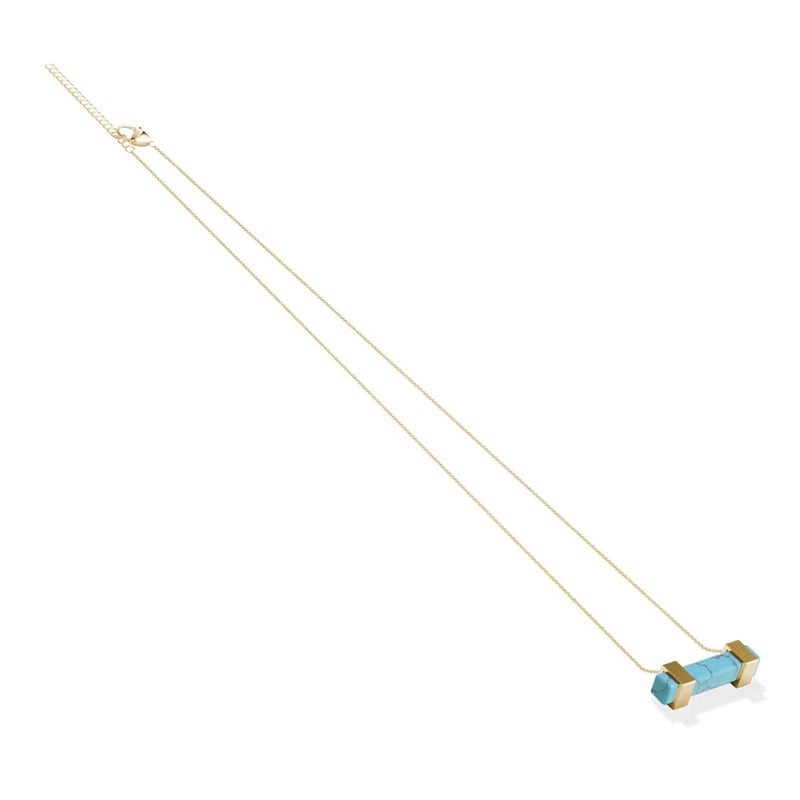 Turquoise | Gold | Gemstone Bar Necklace