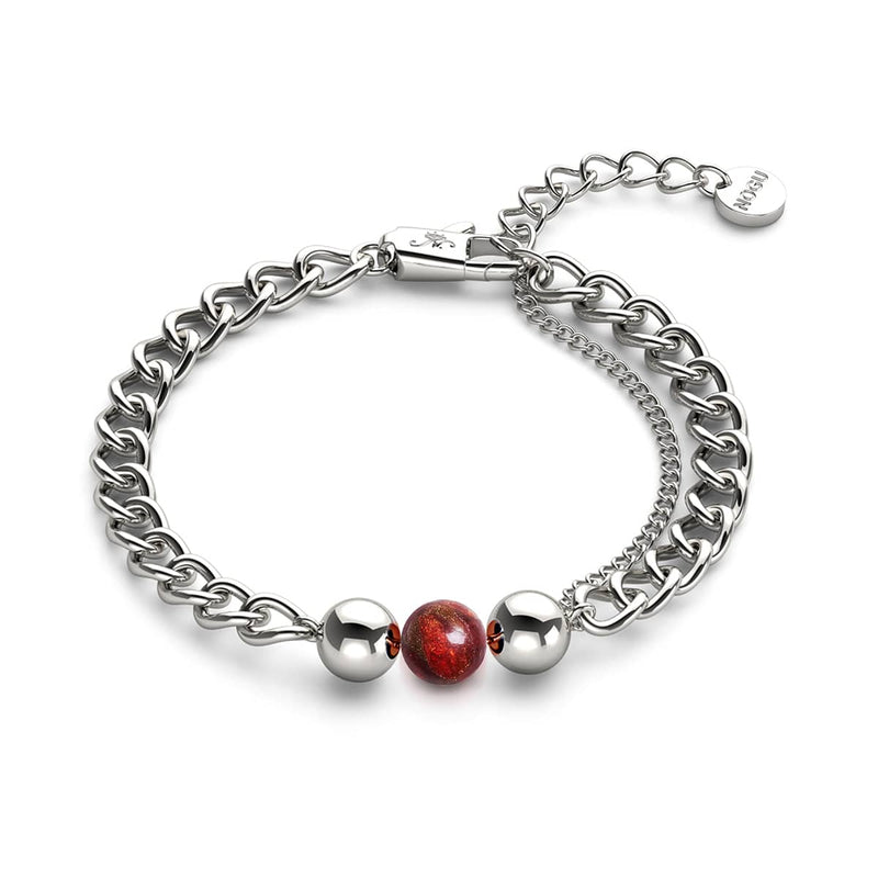 Red Jasper x Silver | Gemstone Chain Bracelet