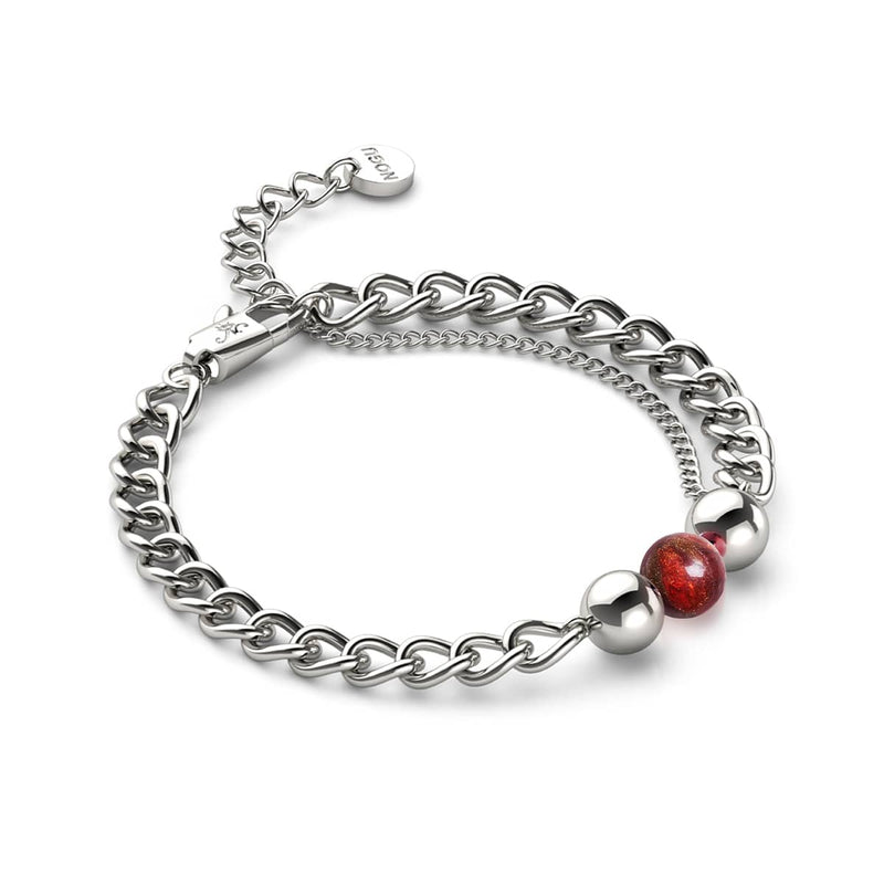 Red Jasper x Silver | Gemstone Chain Bracelet