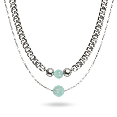 Fluorite x Silver | Gemstone Chain Necklace