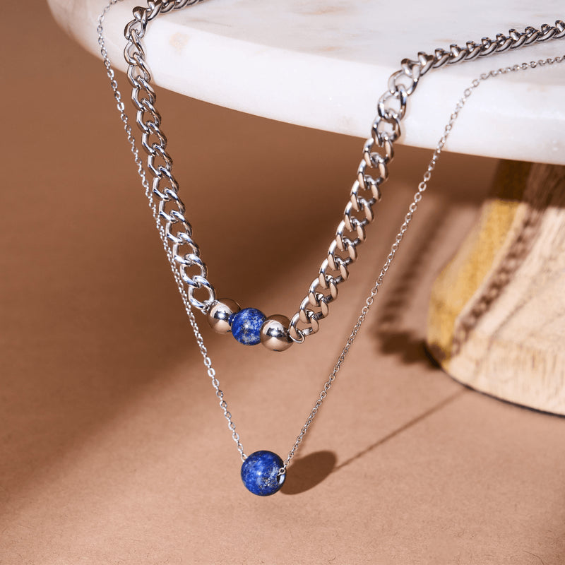 Lapis x Silver | Gemstone Chain Necklace
