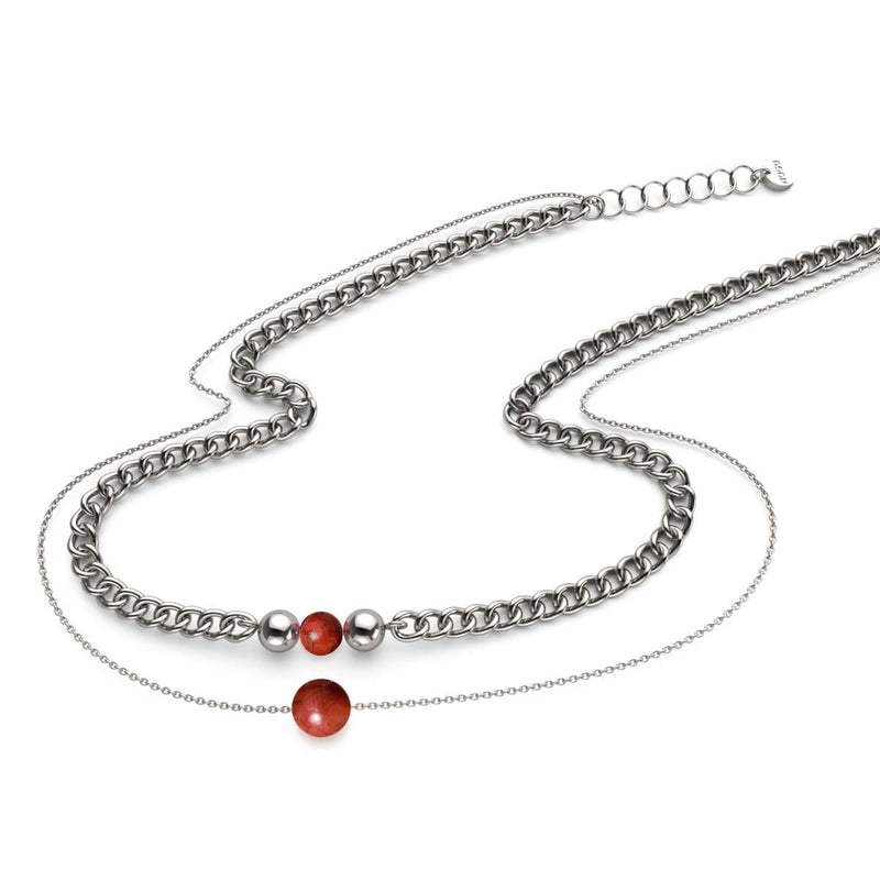 Red Jasper x Silver | Gemstone Chain Necklace