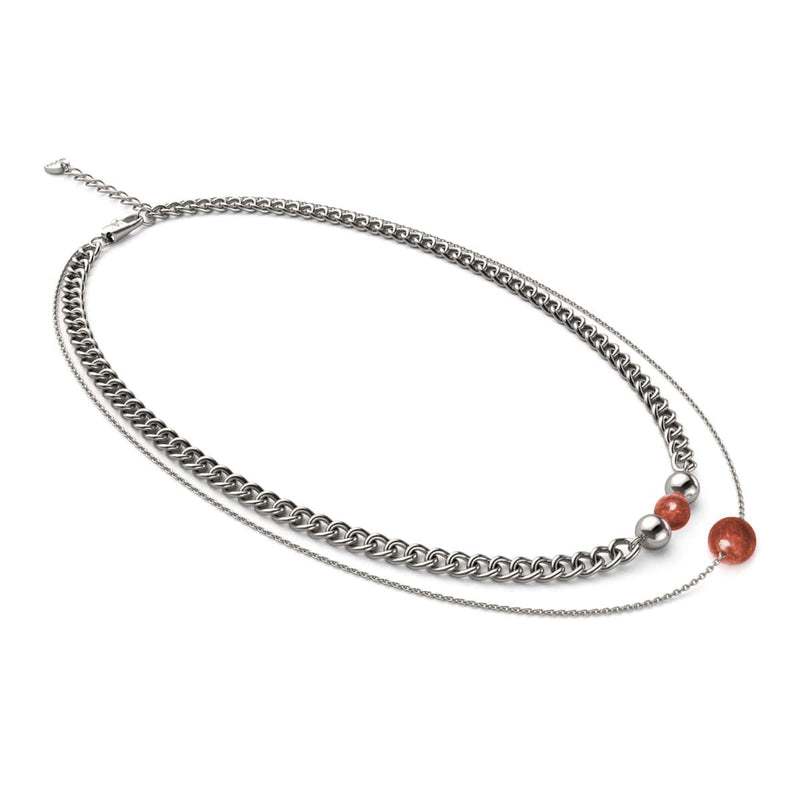 Red Jasper x Silver | Gemstone Chain Necklace