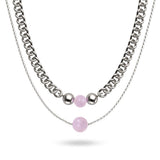 Rose Quartz x Silver | Gemstone Chain Necklace