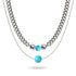 Turquoise x Silver | Gemstone Chain Necklace