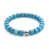Blue Quartz | Silver | Gemstone Pebble Bracelet