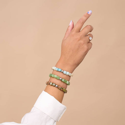 Morgan Quartz | Silver | Gemstone Pebble Bracelet