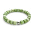Olive Quartz | Silver | Gemstone Pebble Bracelet