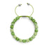 Olive Quartz | Silver | Gemstone Pebble Macrame Bracelet