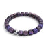 Purple Agate | Silver | Gemstone Pebble Bracelet