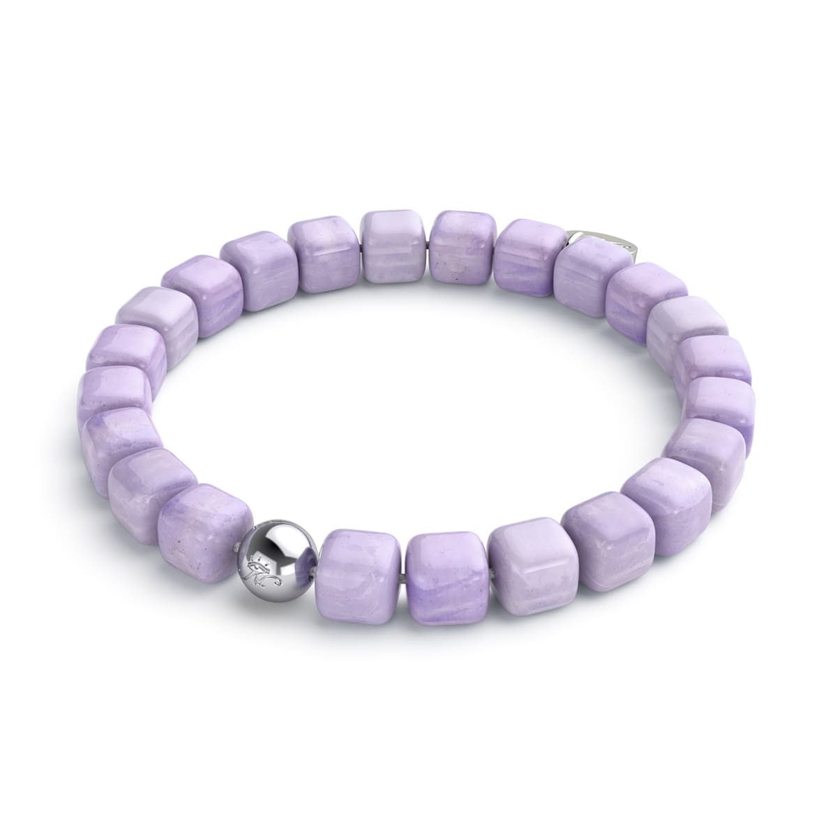 Purple Quartz | Silver | Gemstone Pebble Bracelet