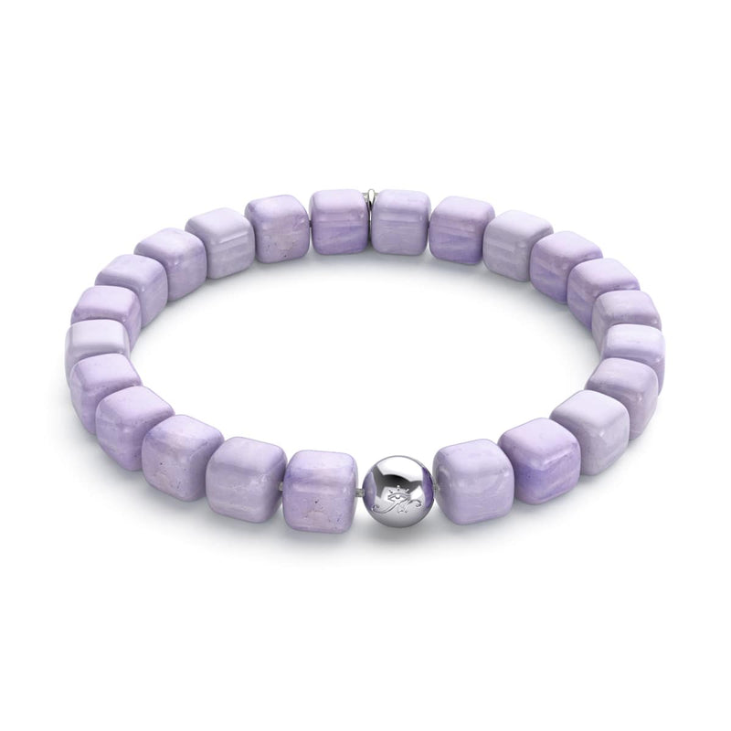 Purple Quartz | Silver | Gemstone Pebble Bracelet