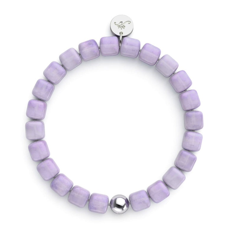Purple Quartz | Silver | Gemstone Pebble Bracelet