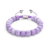 Purple Quartz | Silver | Gemstone Pebble Macrame Bracelet