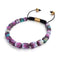 Purple Sea Stone | Gold | Gemstone Pebble Macrame Bracelet