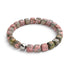 Unakite Jasper | Silver | Gemstone Pebble Bracelet