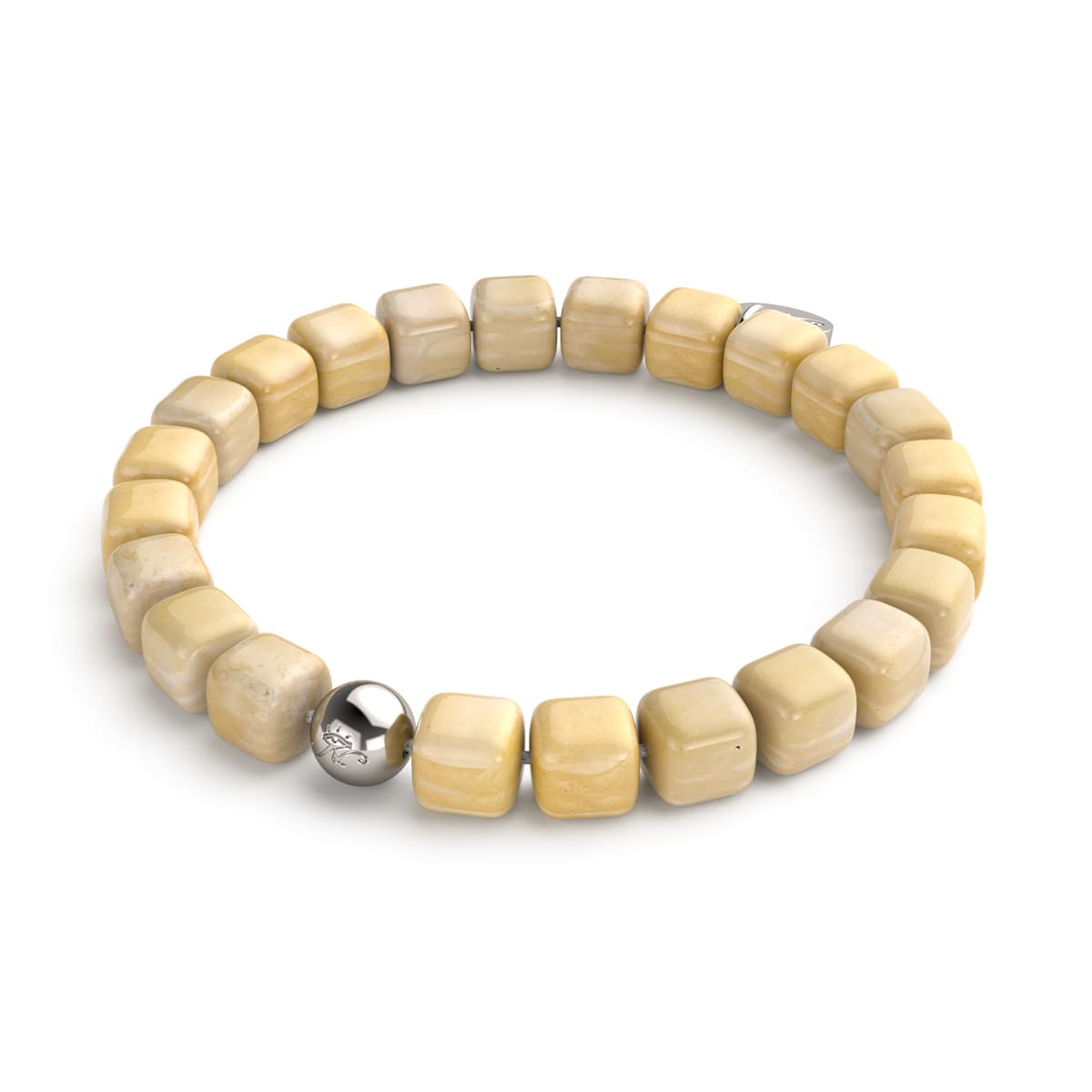 Yellow Quartz | Silver | Gemstone Pebble Bracelet