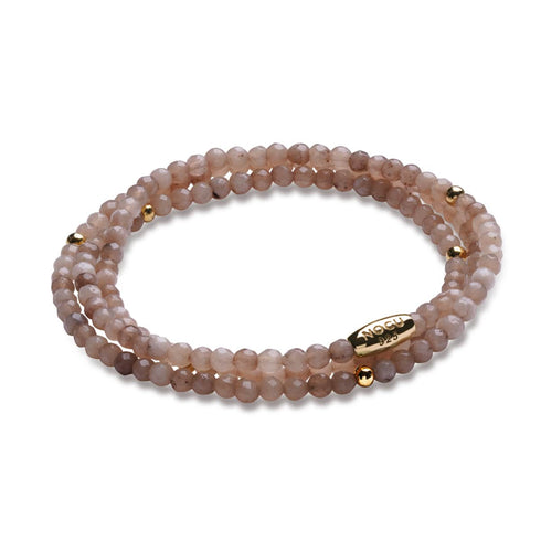 Cream Jade | .925 Sterling Gold Vermeil | Gemstone Wrap