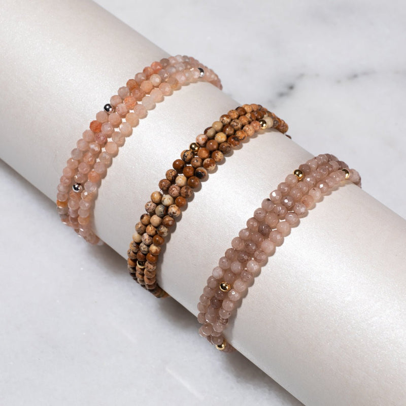 Cream Jade | .925 Sterling Gold Vermeil | Gemstone Wrap