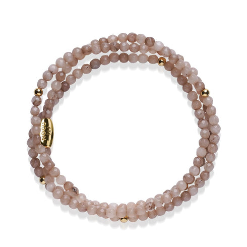 Cream Jade | .925 Sterling Gold Vermeil | Gemstone Wrap