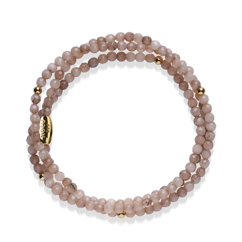 Cream Jade | .925 Sterling Gold Vermeil | Gemstone Wrap