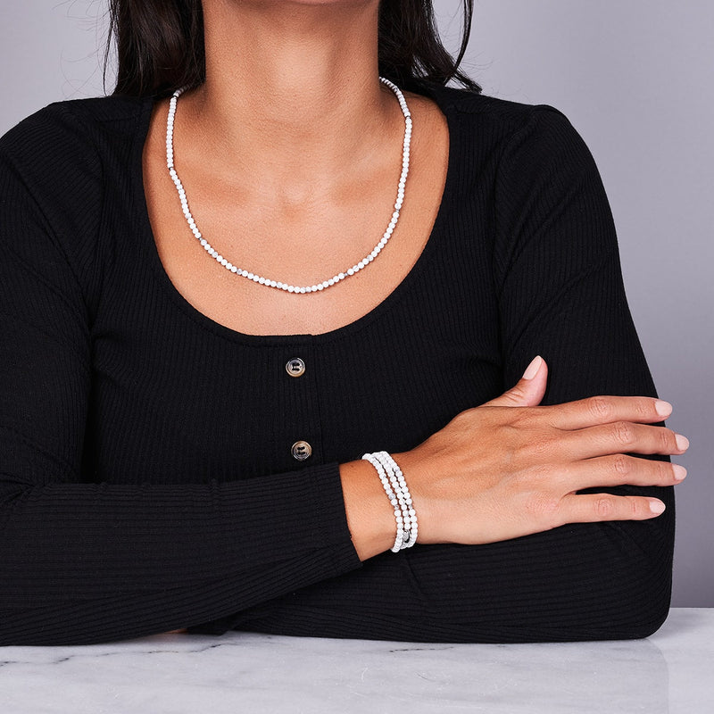 Howlite | .925 Sterling Silver | Gemstone Wrap