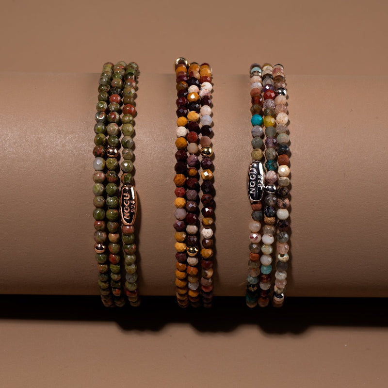 India Agate | .925 Sterling Rose Gold Vermeil | Gemstone Wrap