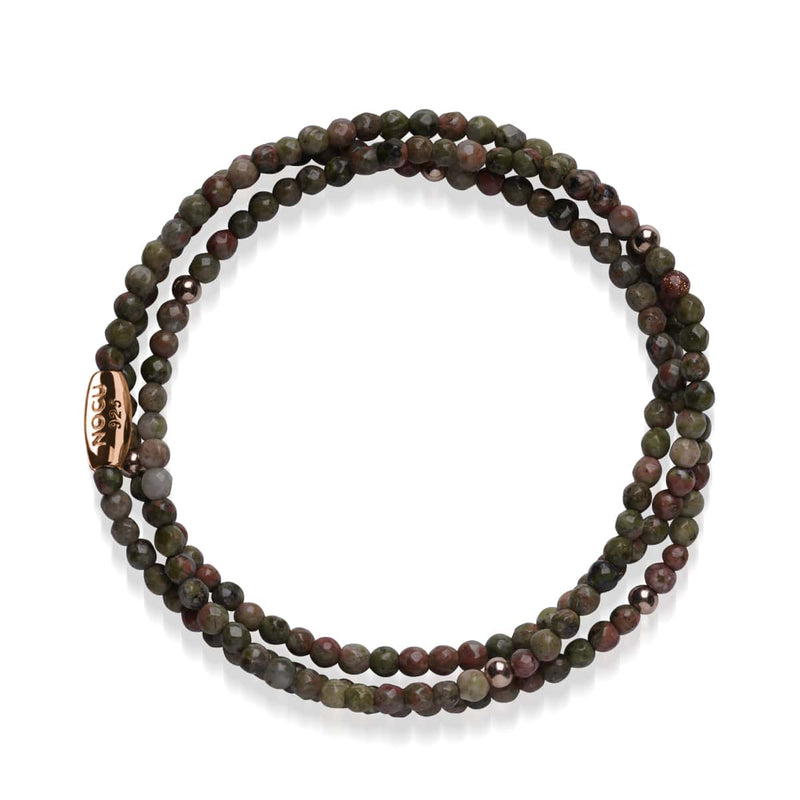 India Agate | .925 Sterling Rose Gold Vermeil | Gemstone Wrap