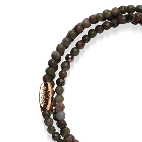 India Agate | .925 Sterling Rose Gold Vermeil | Gemstone Wrap