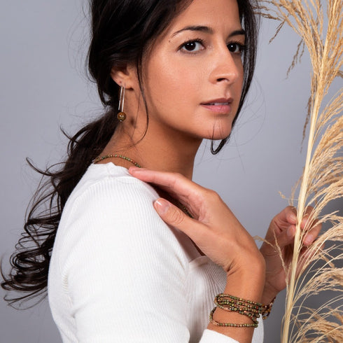 India Agate | .925 Sterling Rose Gold Vermeil | Gemstone Wrap