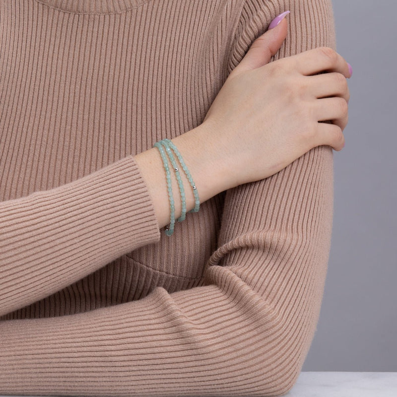 Light Blue Jade | .925 Sterling Silver | Gemstone Wrap