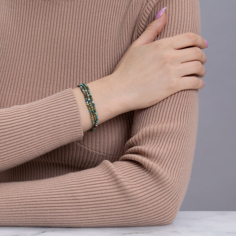 Mixed Turquoise | .925 Sterling Silver | Gemstone Wrap