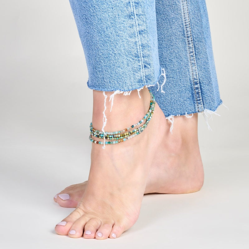 Mixed Turquoise | .925 Sterling Silver | Gemstone Wrap