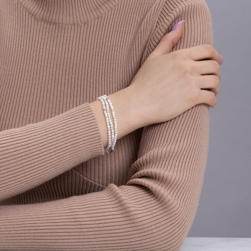 Pearlescent Jasper | .925 Sterling Silver | Gemstone Wrap