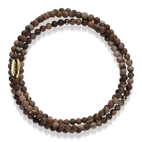 Picture Jasper | .925 Sterling Gold Vermeil | Gemstone Wrap