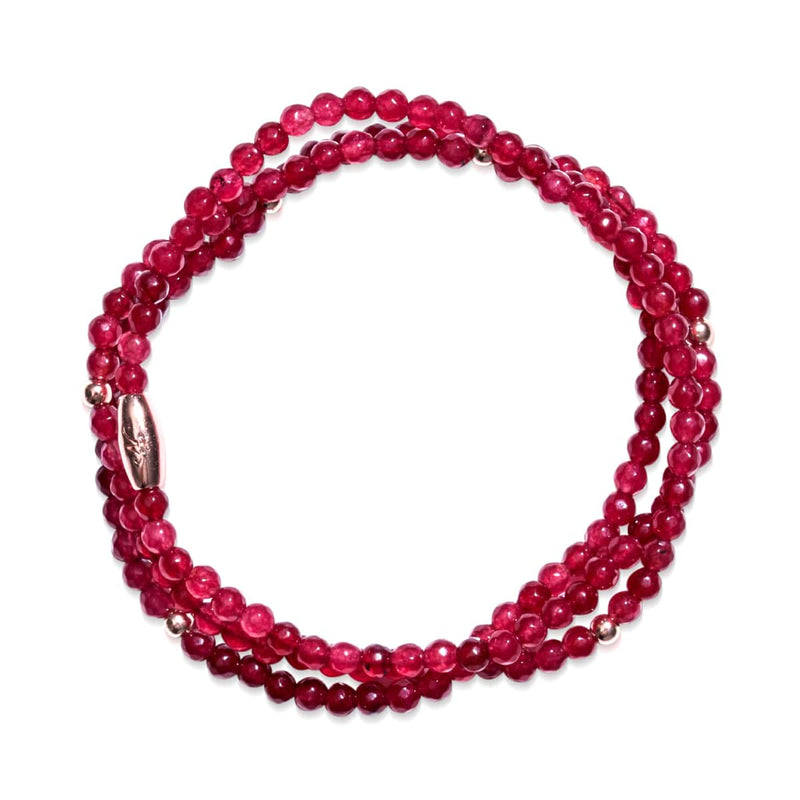 Ruby Jade | Rose Gold Vermeil | Gemstone Wrap