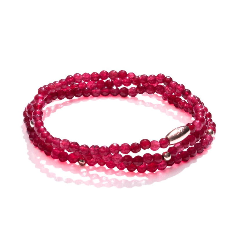 Ruby Jade | Rose Gold Vermeil | Gemstone Wrap