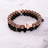 Gunmetal | Gilded Cross Bracelet