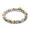 Gold Chrome x White Glitter Glass Bracelet