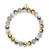 Gold Chrome x White Glitter Glass Bracelet