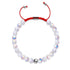 Marshmallow Chrome Glitter Glass x Red String Bracelet